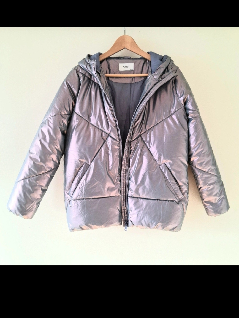 Reserved Shell-Shine Grey Puffer, Women Sz S/XS